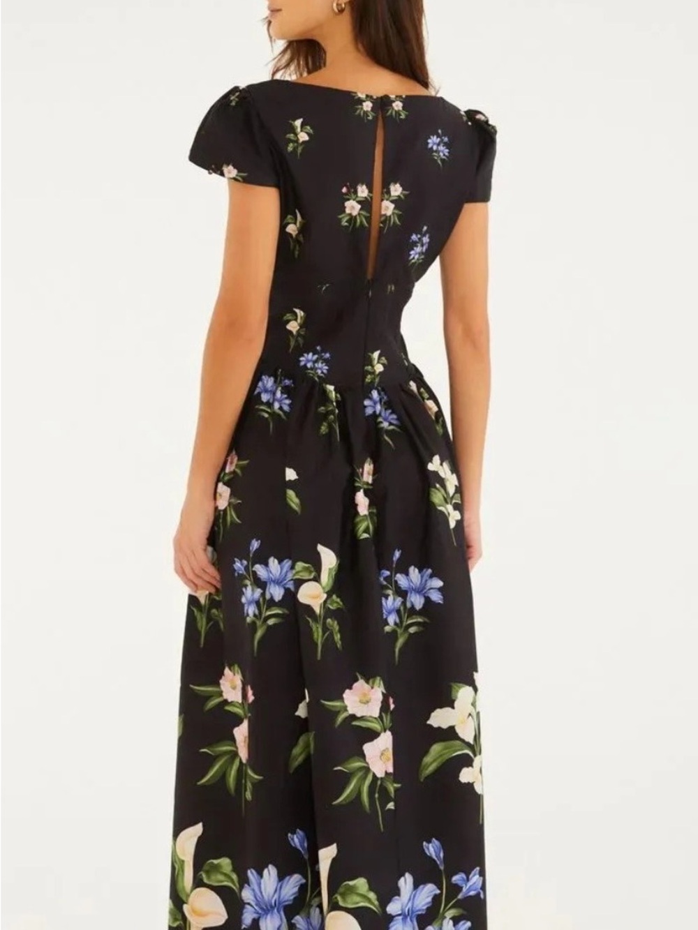 FARM Rio Black Floral V-Neck Maxi Dress - Picture 4 of 4